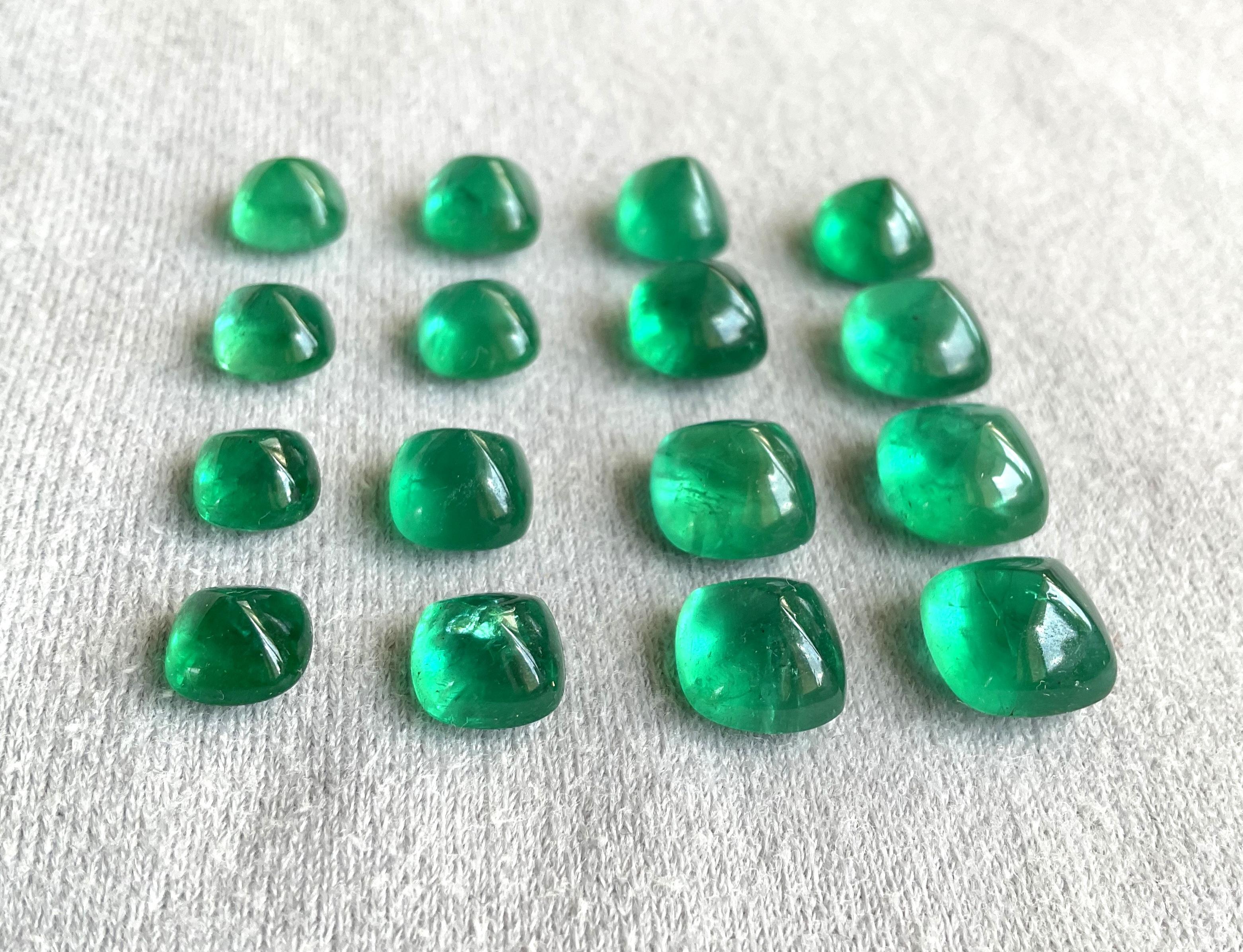 59.30 Carats Zambian Emerald Sugarloaf Cabochon Lot Top Quality Natural Gemstone For Sale 4