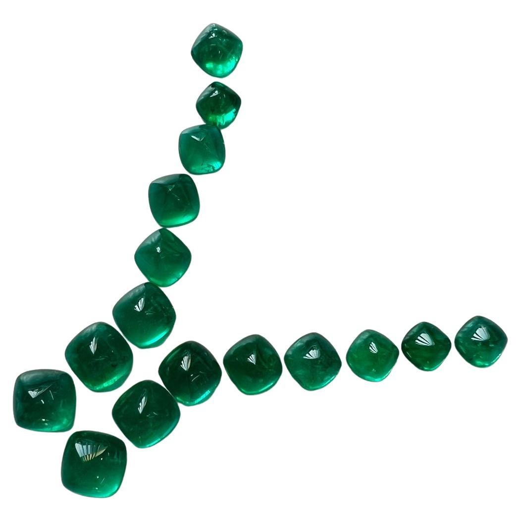 59.30 Carats Zambian Emerald Sugarloaf Cabochon Lot Top Quality Natural Gemstone For Sale