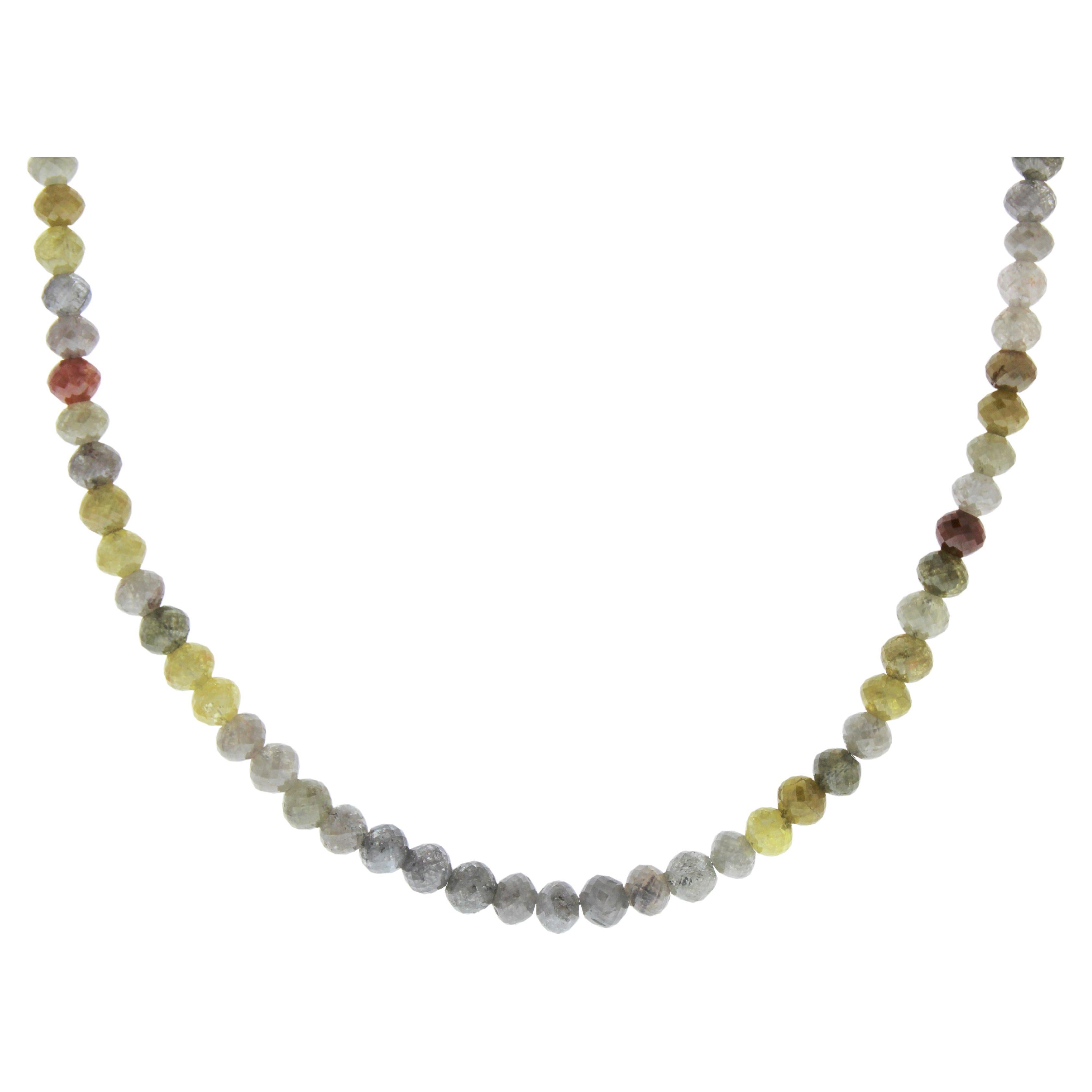 59.30 CTW Multi Color Natural Round Faceted Necklace For Sale