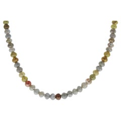 59.30CTW Multi Brown Natural Round Faceted Necklace