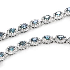 5.94 Carat Natural Brazilian Alexandrite and Diamond Necklace Made in Platinum
