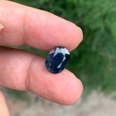 5.94 Carats Natural Deep Blue Saphire Loose Gemstone