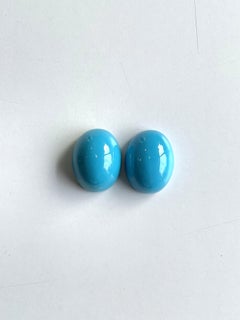 59,49 Karat Türkis Arizona Cabochons 2 Pieces Paar für Schmuck natürlichen Edelstein