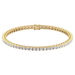 5.94 Carat Diamond Tennis Bracelet in 14k Yellow Gold