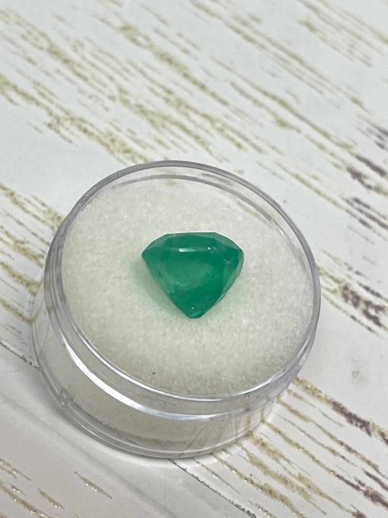 5.95 Carat Green Colombian Emerald - Cushion Cut Genuine May Birthstone For Sale 2
