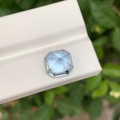 5.95 Carat Loose Aquamarine Goshenite Asscher Cut Natural Pakistani Gemstone