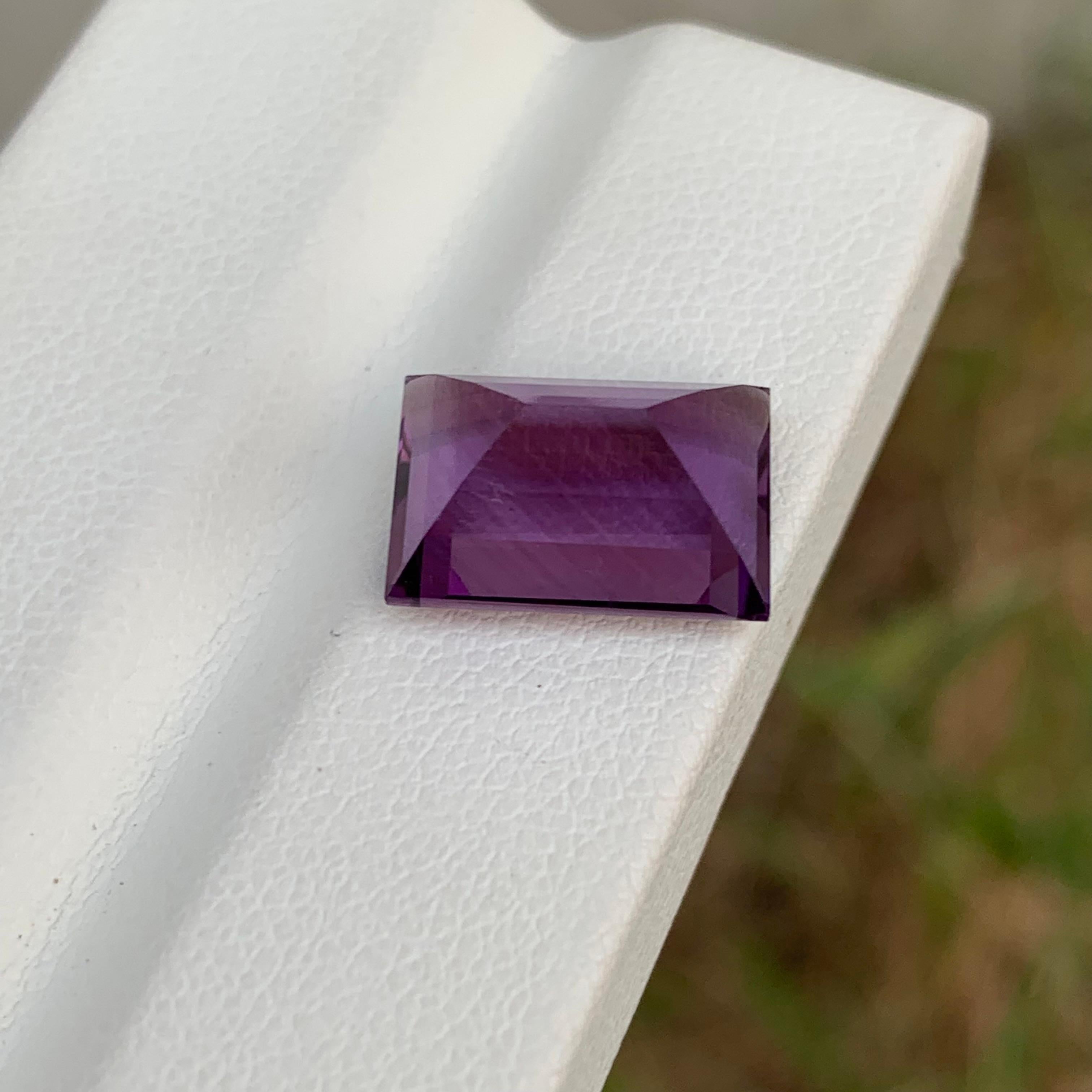 5,95 Karat Natürlicher loser Amethyst Baguette Form Edelstein im Angebot 4