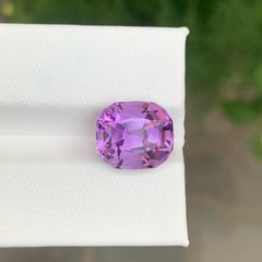 5.95 Carat Natural Loose Amethyst Cushion Shape Gemstone
