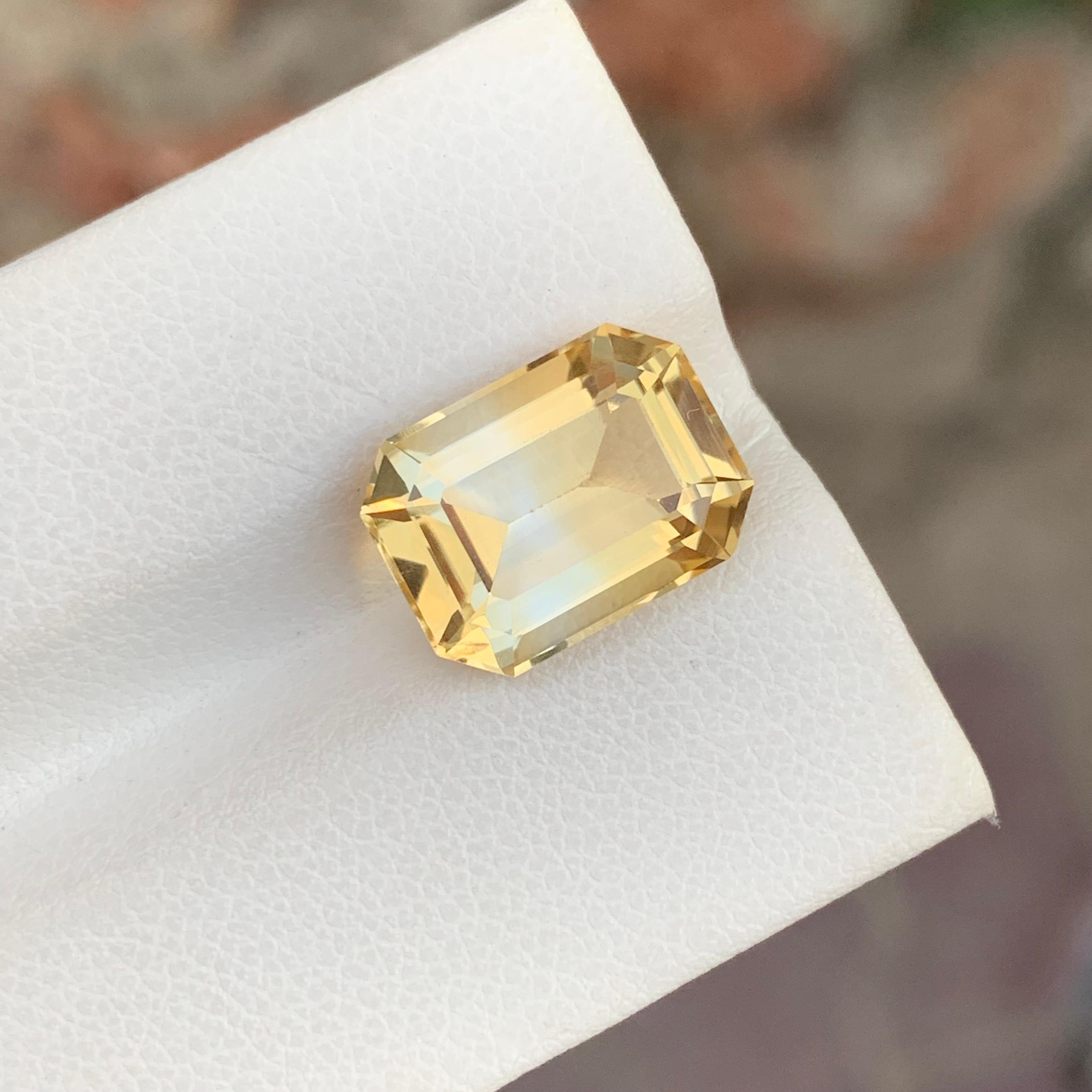 5,95 Karat Natürliche Lose Bi Farbe Citrin Smaragd Form Edelstein (Arts and Crafts) im Angebot