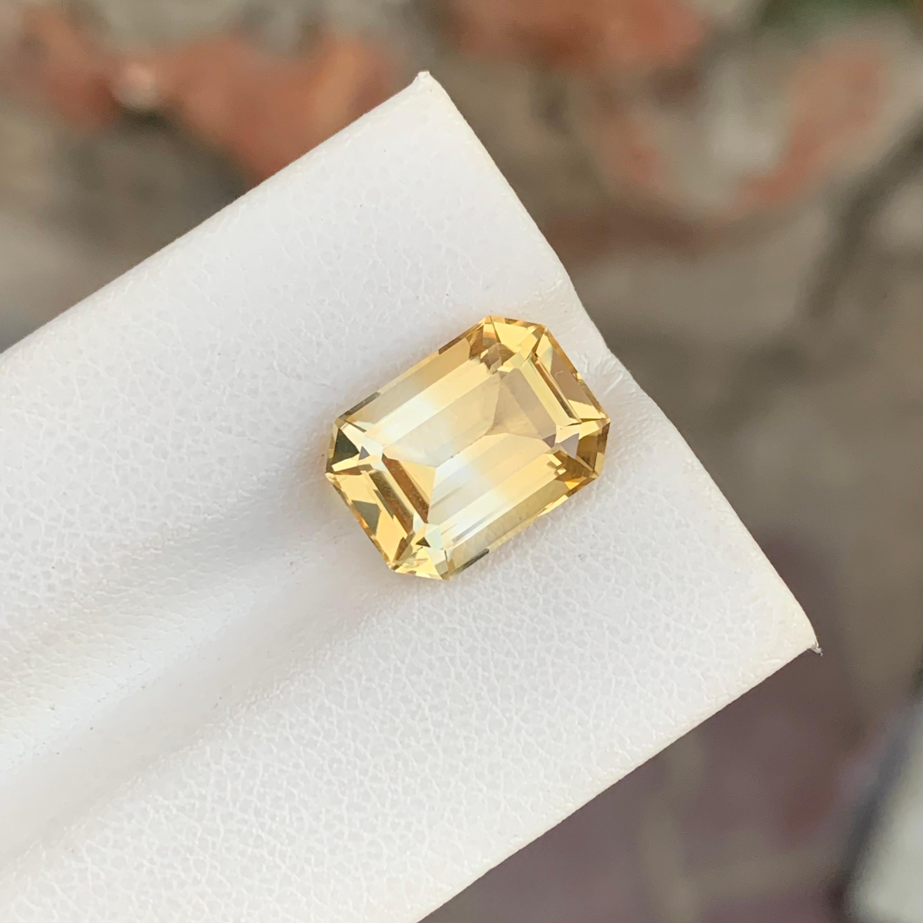 5,95 Karat Natürliche Lose Bi Farbe Citrin Smaragd Form Edelstein für Damen oder Herren im Angebot