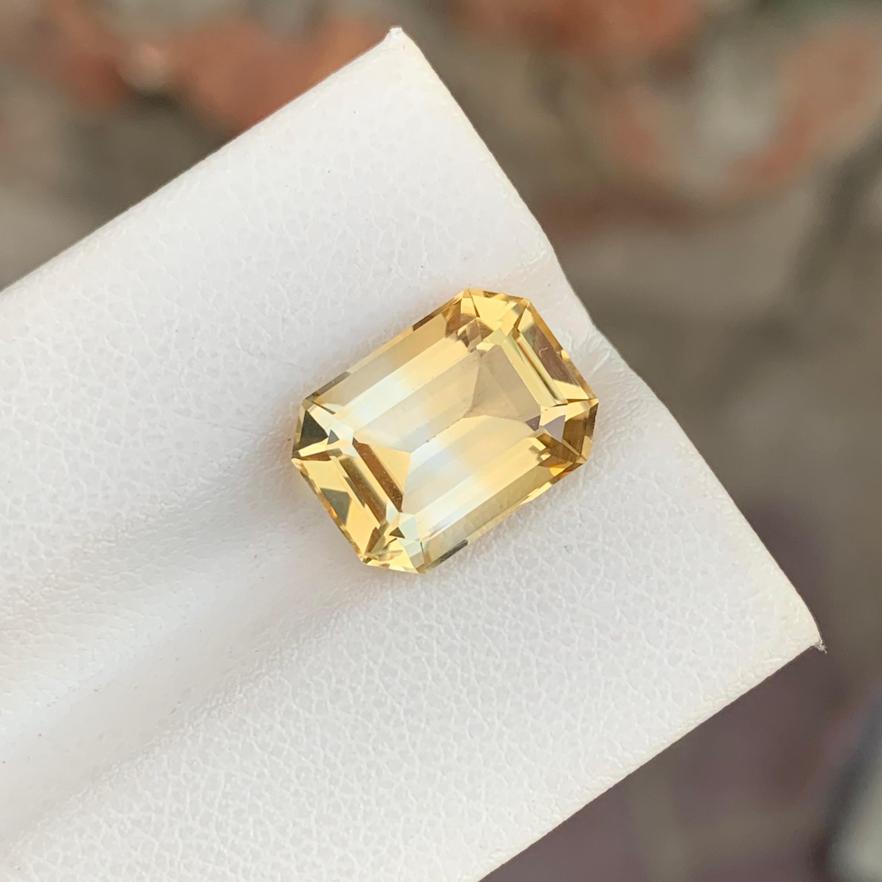 5,95 Karat Natürliche Lose Bi Farbe Citrin Smaragd Form Edelstein im Angebot 1