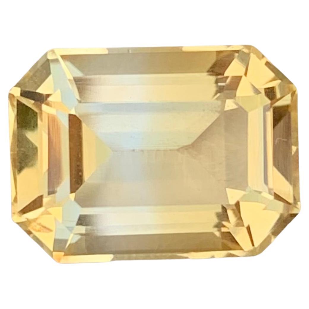 5.95 Carat Natural Loose Bi Colour Citrine Emerald Shape Gemstone