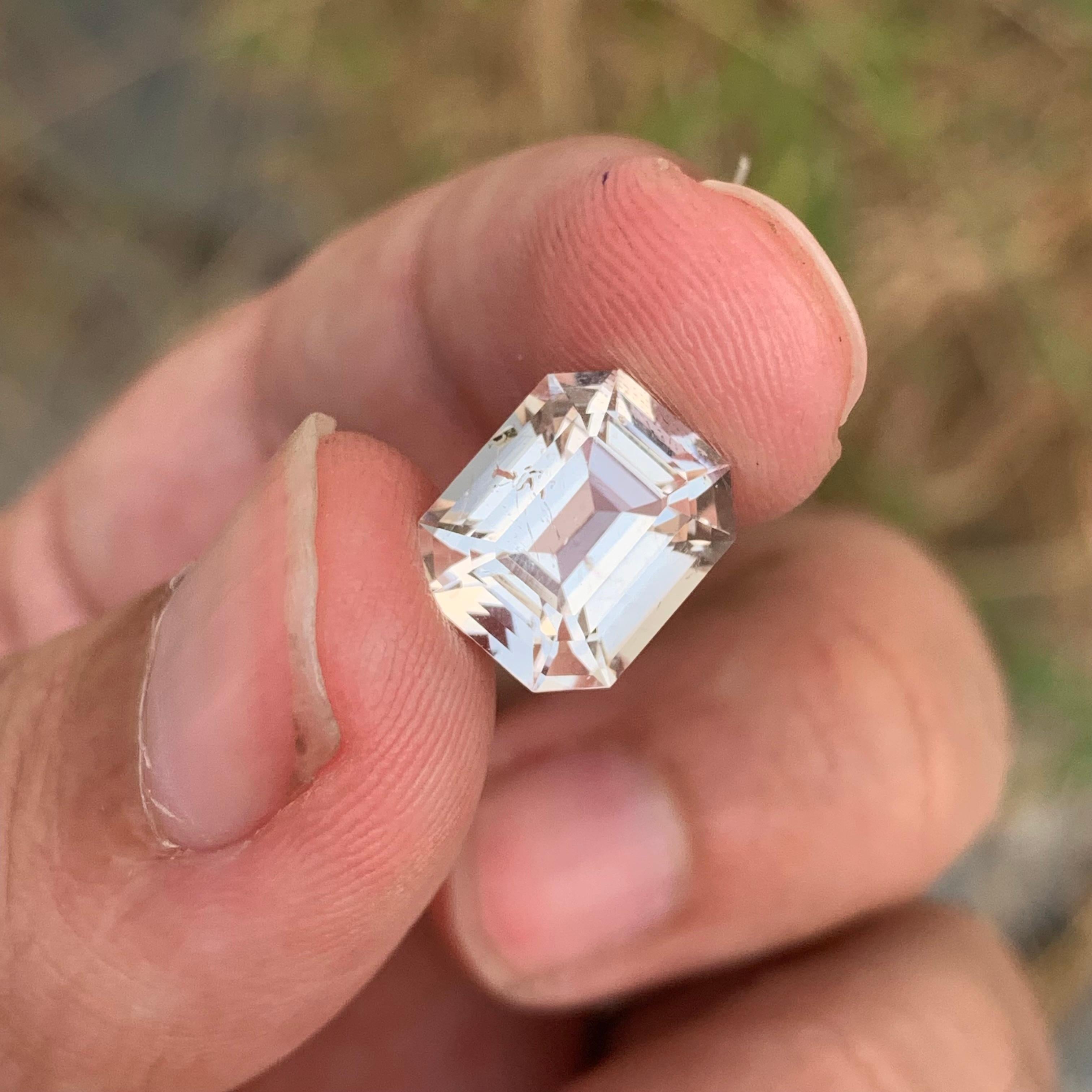 5.95 Karat natürlicher loser Goldtopas Smaragdform Edelstein im Angebot 2