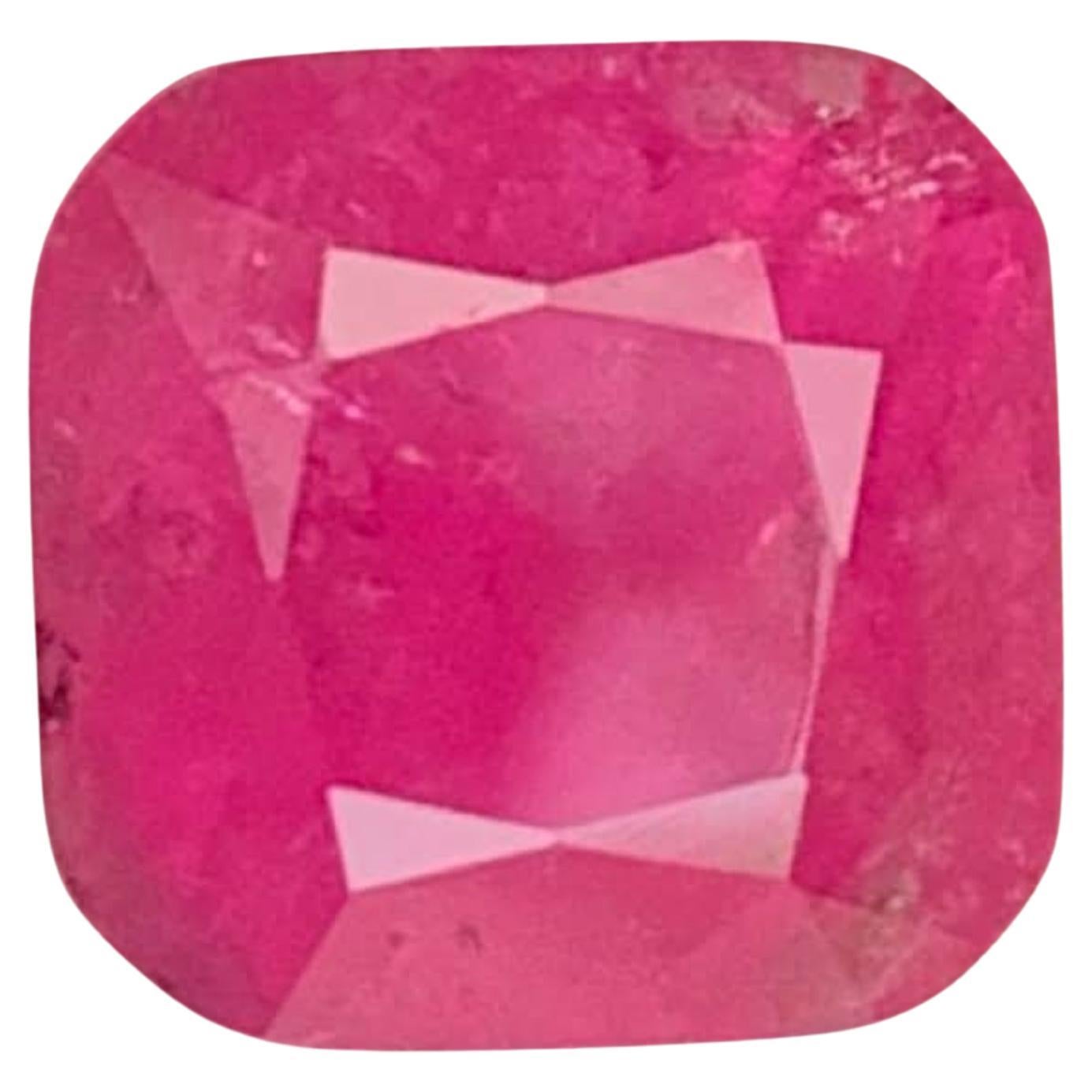 5,95 carati di tormalina rubellite naturale sciolta, pietra tagliata a cuscino, gemma afgana