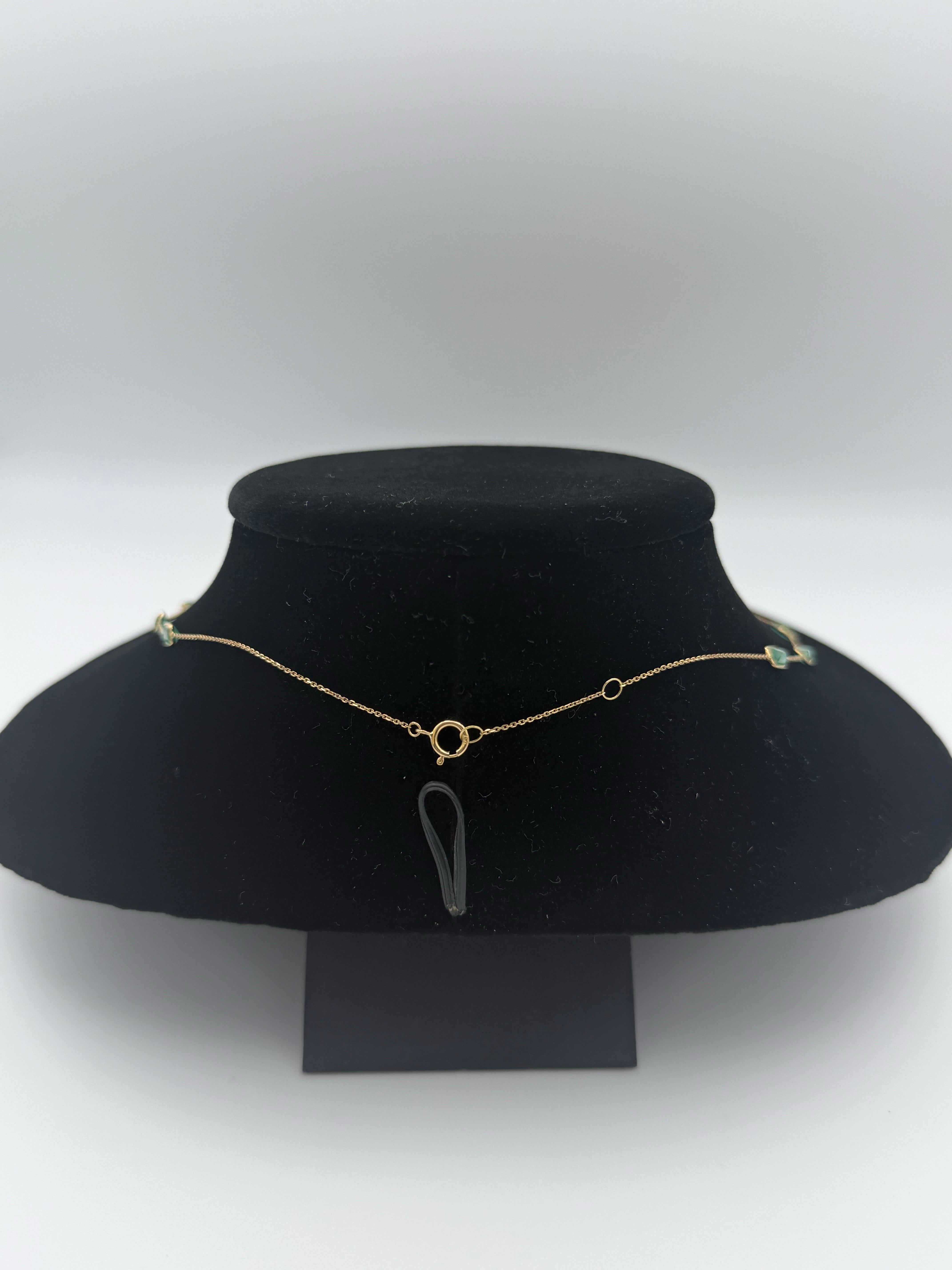 Collar de cadena con esmeralda octogonal de 5,95 quilates en oro amarillo macizo de 18 quilates Corte octogonal en venta