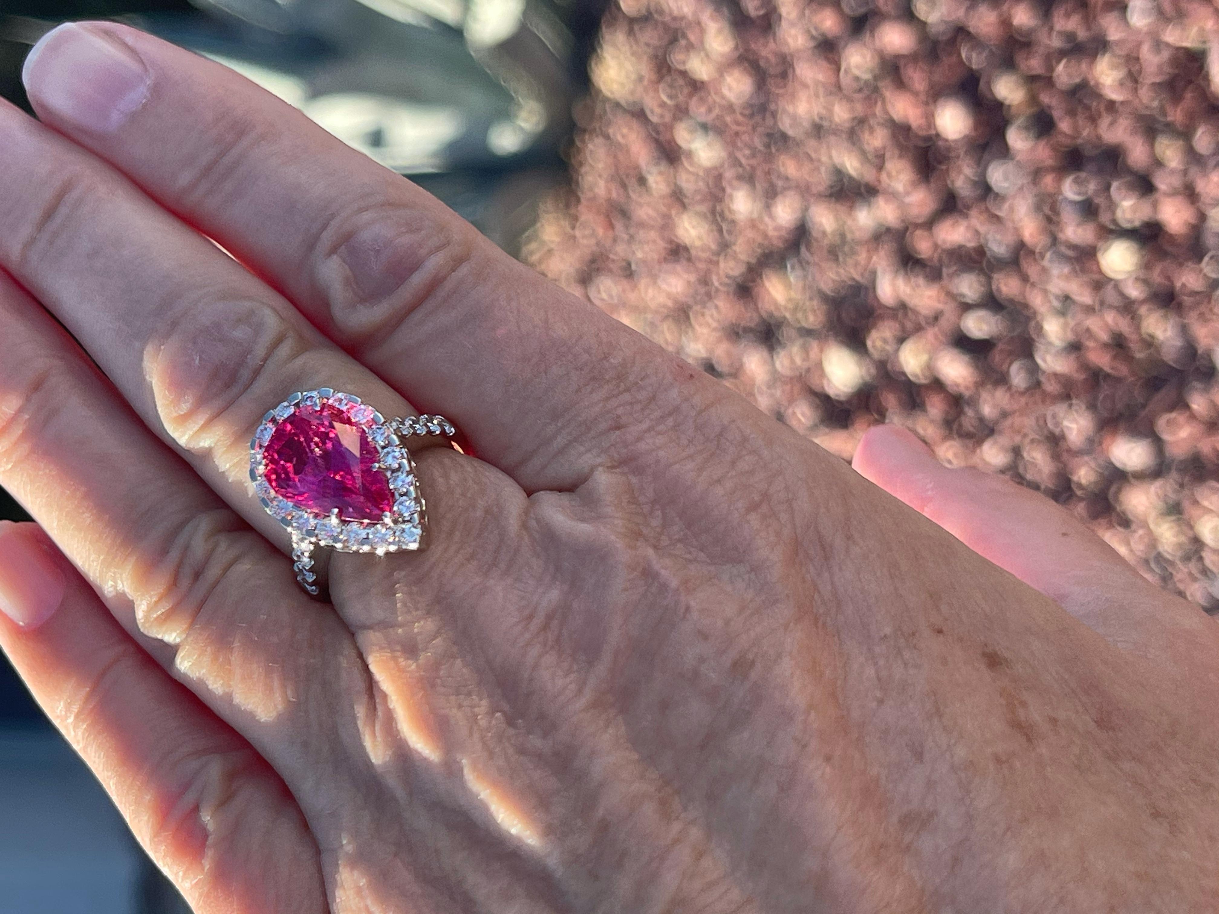 pink spinel engagement ring