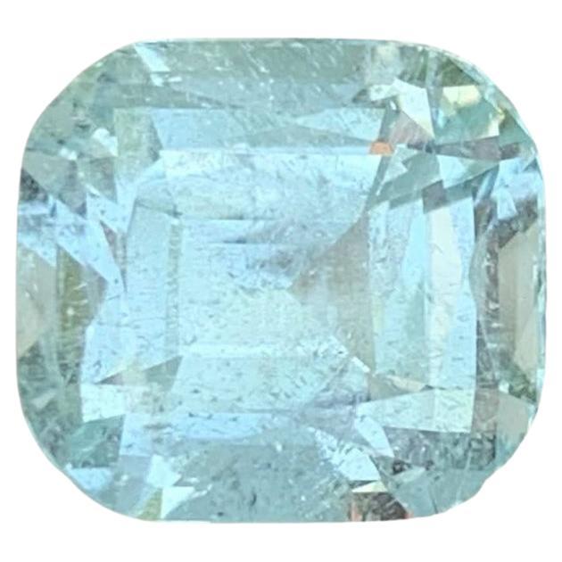 5.95 carats Blue Aquamarine Cushion Cut Natural Pakistani Gemstone