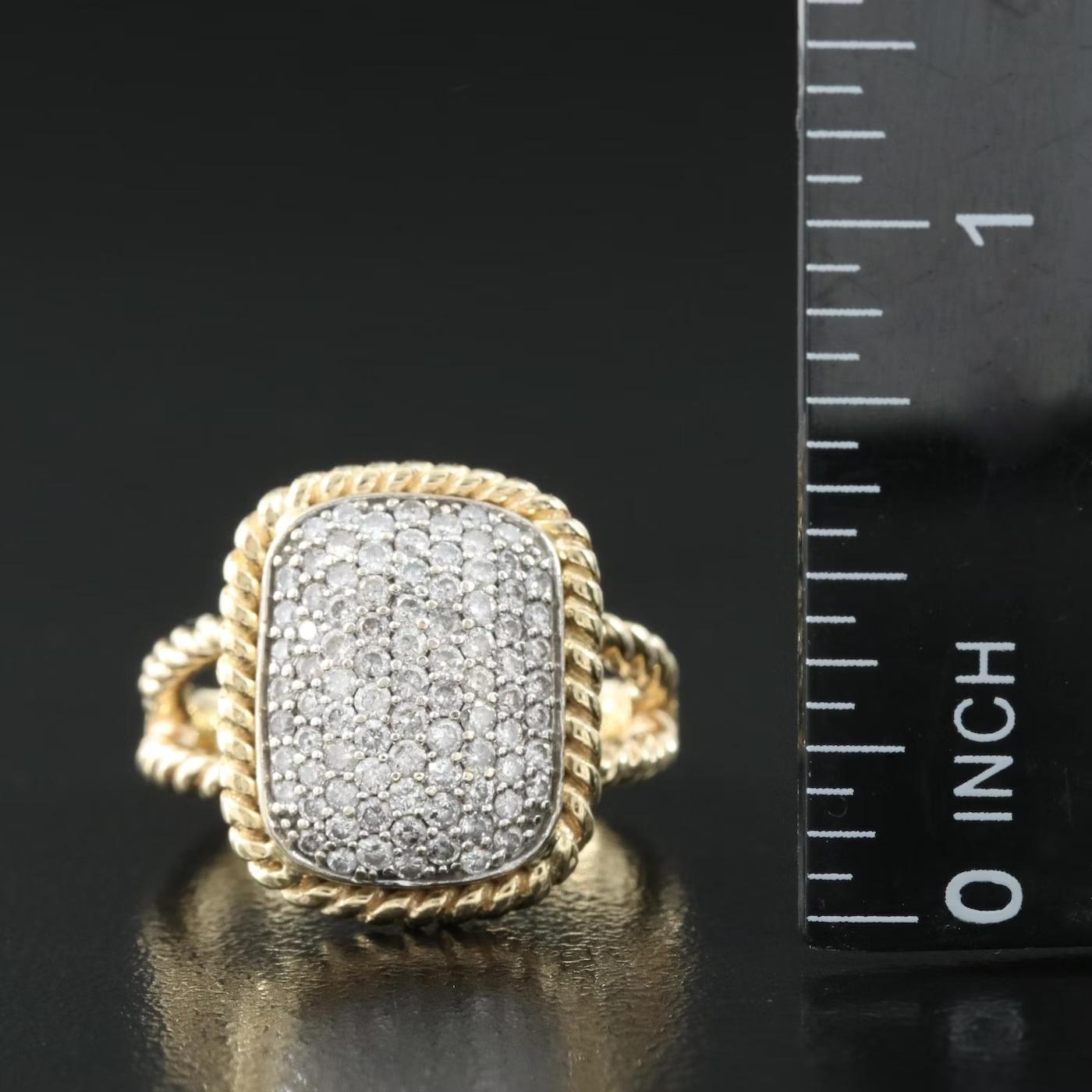 $5950 / NEU / EFFY D'ORO Diamantring / 14K Gold / Luxus Damen im Angebot