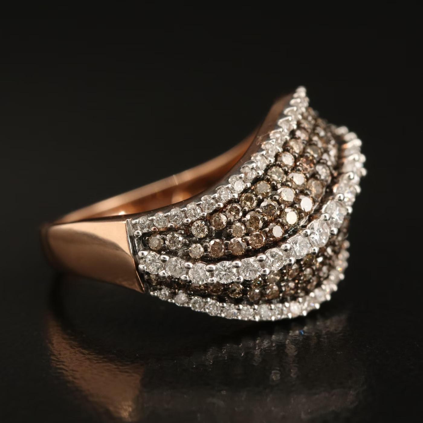 $5950 / Universal Diamond NY Designer 3D-Ring / 2,75 Karat Diamant / 14K (Rundschliff)