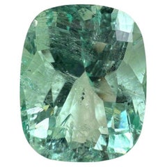 5.96 Carat Seafoam Green Colombian Emerald - Elongated Cushion Cut May Birthston