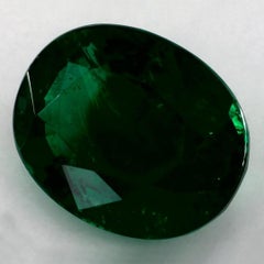 5.96 Karat Smaragd Oval Loser Edelstein
