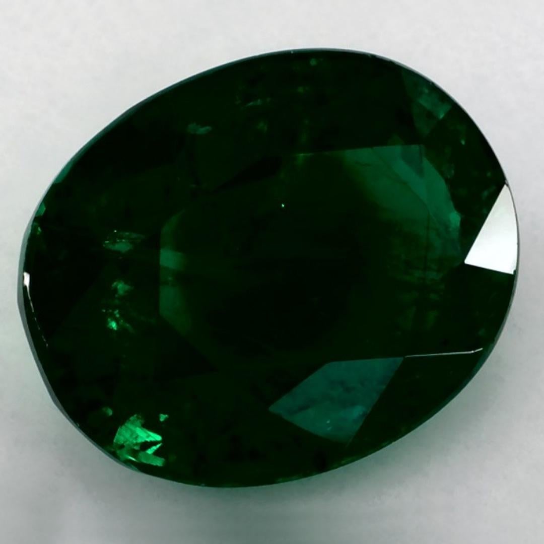 5.96 Karat Smaragd Oval Loser Edelstein (Ovalschliff) im Angebot