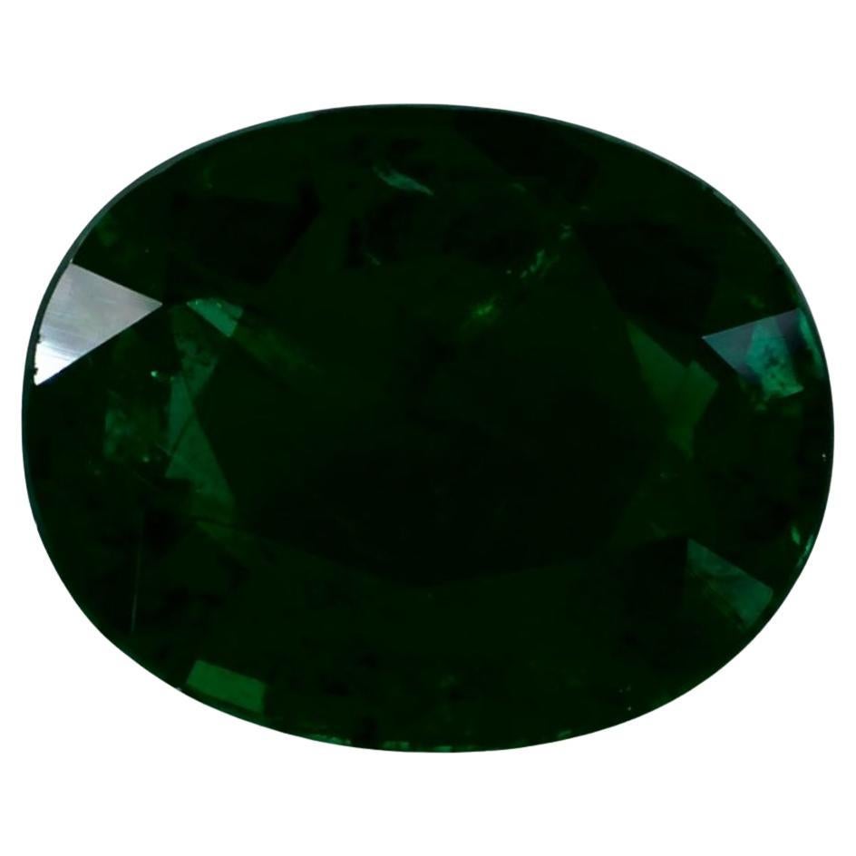 5.96 Ct Emerald Oval Loose Gemstone For Sale