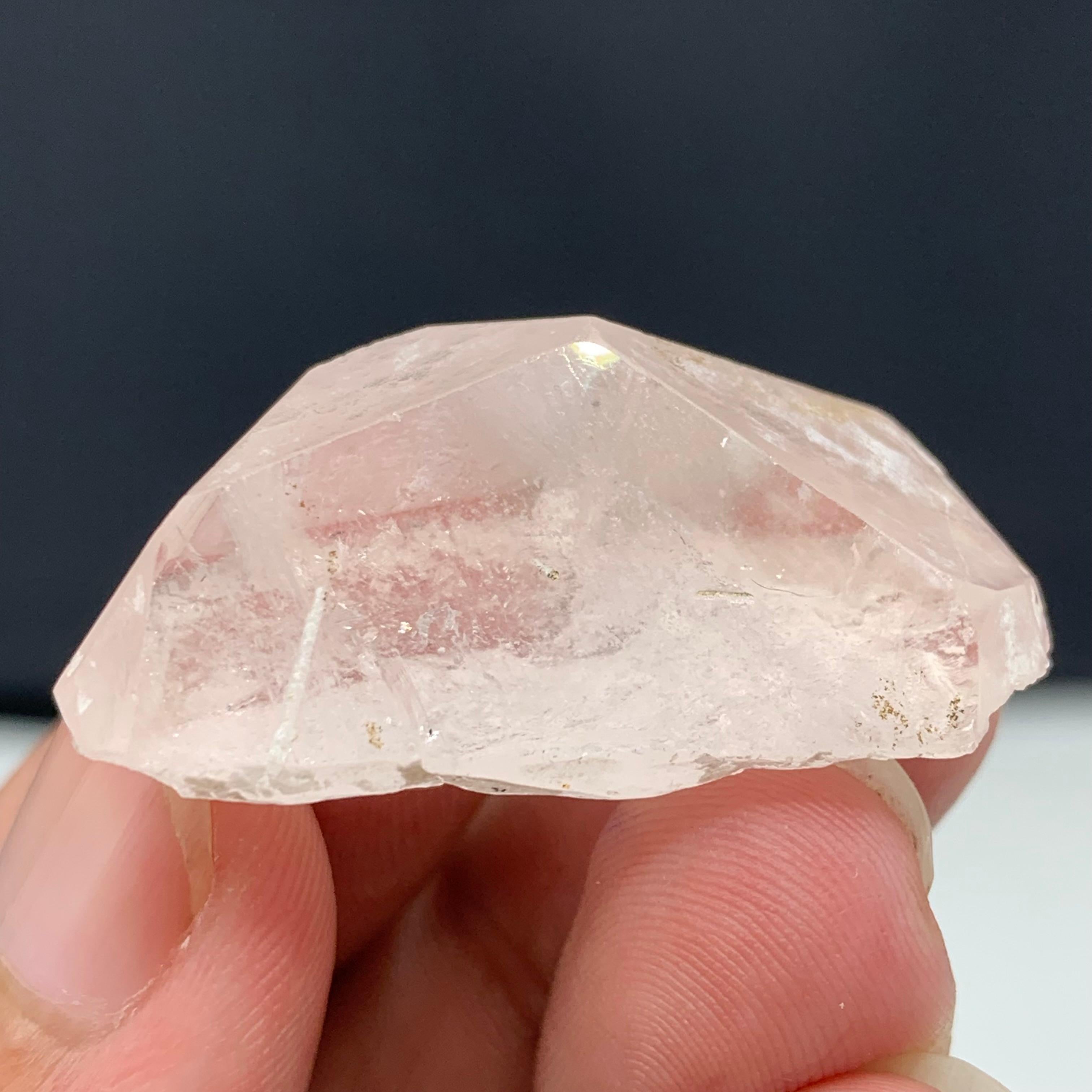 Rock Crystal 59.60 Carat Adorable Morganite Crystal From Kunar, Afghanistan  For Sale