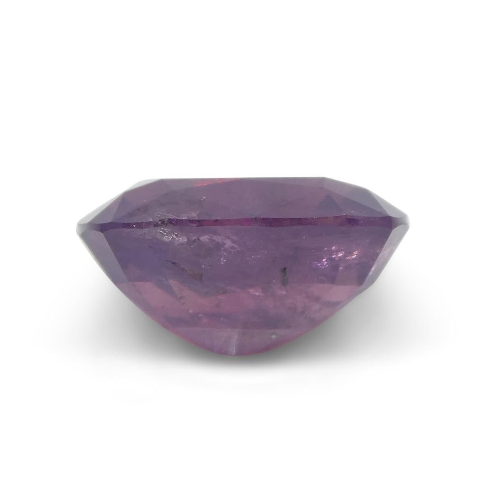 5.96ct Cushion Trapiche-Like Pinkish Purple Sapphire GIA Certified, Pakistan For Sale 10