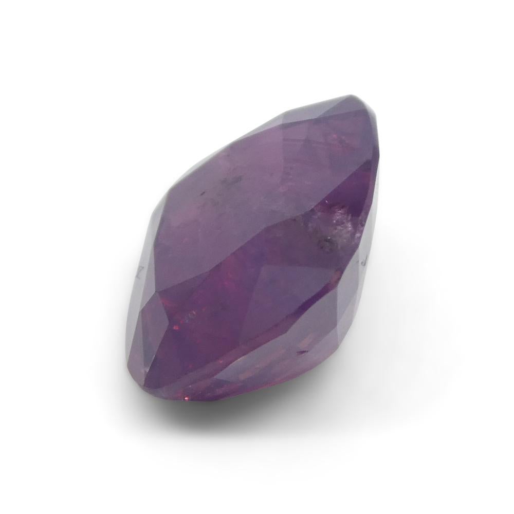 5.96ct Cushion Trapiche-Like Pinkish Purple Sapphire GIA Certified, Pakistan For Sale 11
