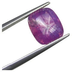 5.96ct Cushion Trapiche-Like Pinkish Purple Sapphire GIA Certified, Pakistan