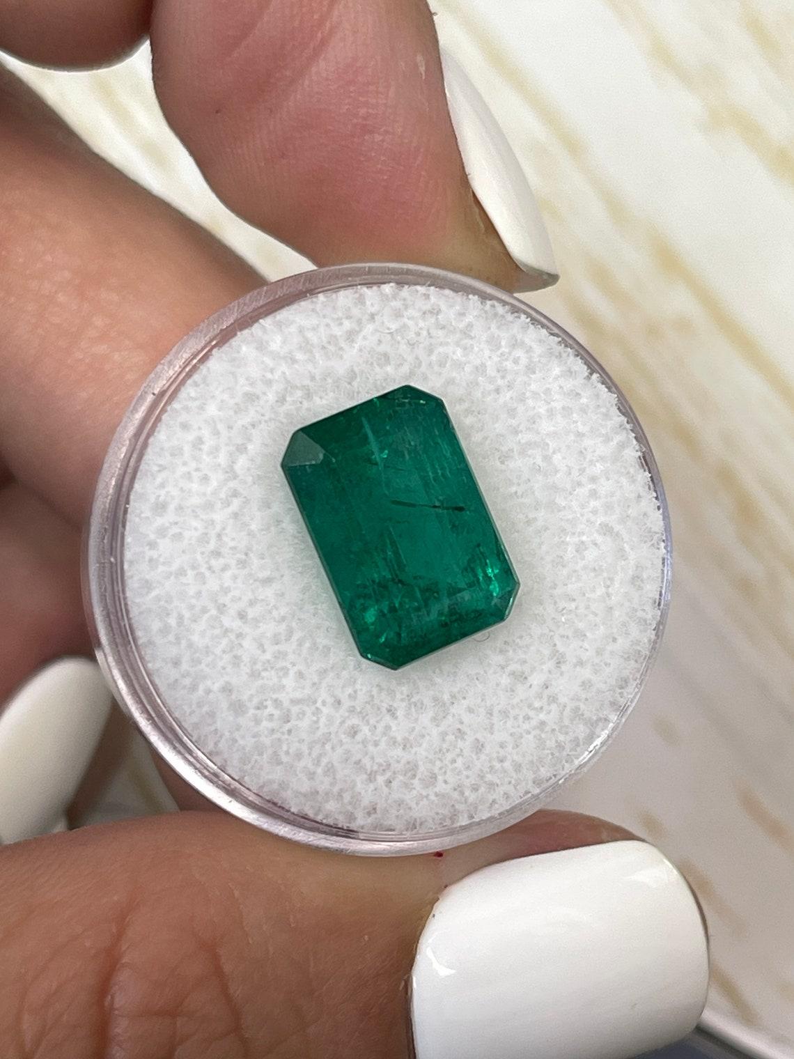 5,97 Karat 13x9 Vivid grüner sambischer Smaragd - Smaragdschliff Mai-Geburtsstein Edelstein Damen im Angebot
