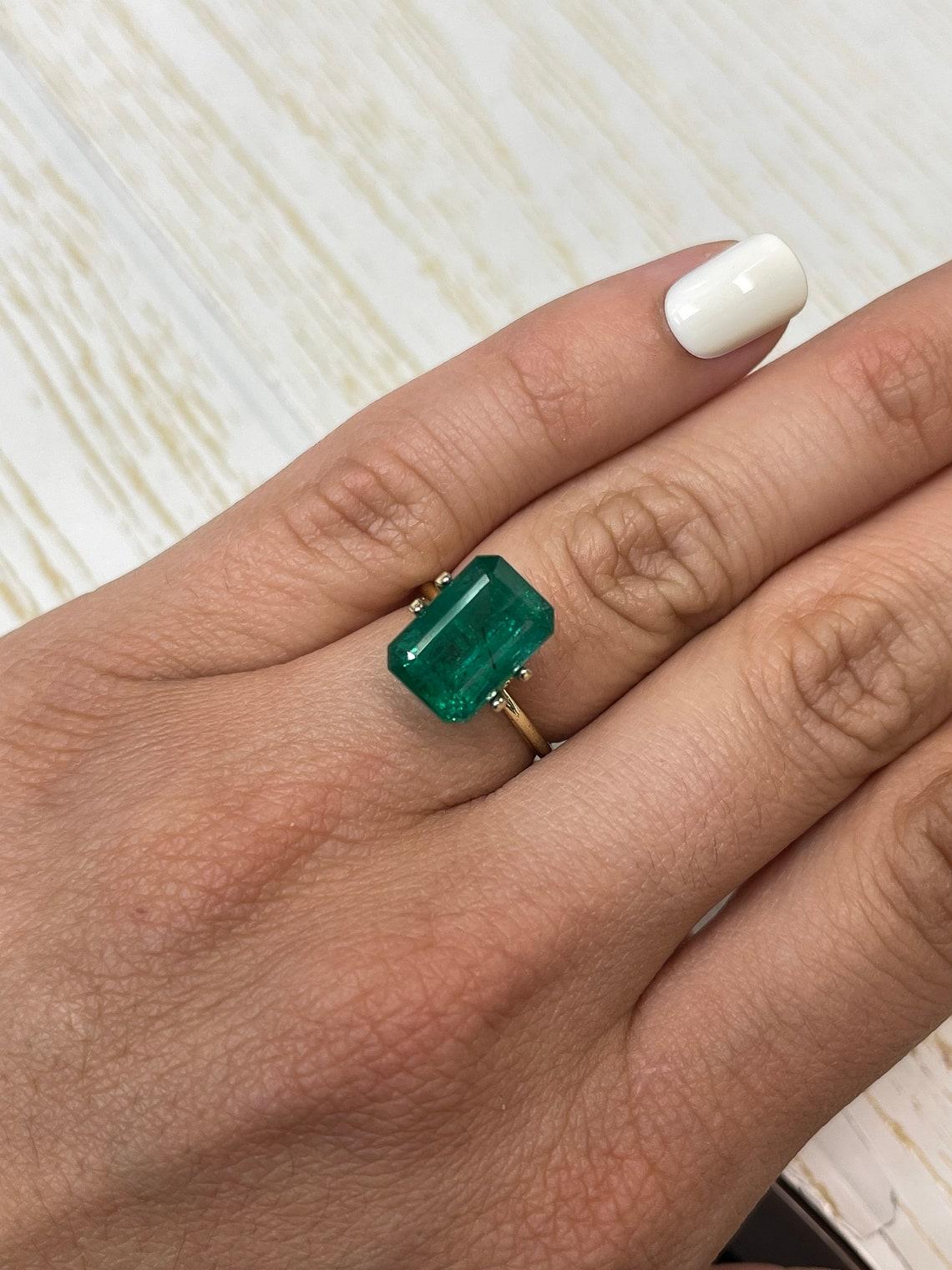 5,97 Karat 13x9 Vivid grüner sambischer Smaragd - Smaragdschliff Mai-Geburtsstein Edelstein im Angebot 2