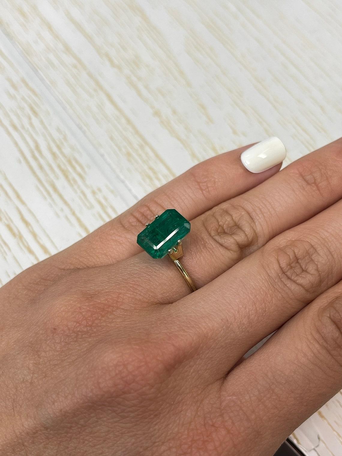 5,97 Karat 13x9 Vivid grüner sambischer Smaragd - Smaragdschliff Mai-Geburtsstein Edelstein im Angebot 3