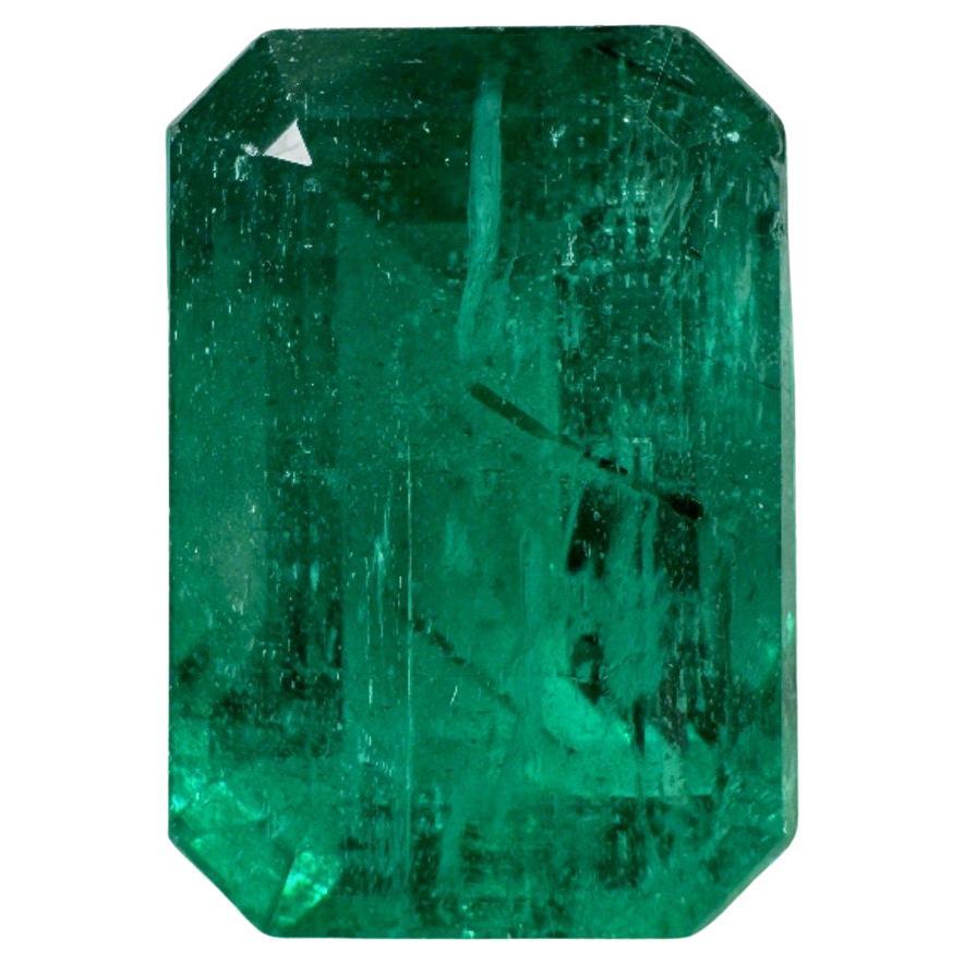 5.97 Carat 13x9 Vivid Green Zambian Emerald - Emerald Cut May Birthstone Gem