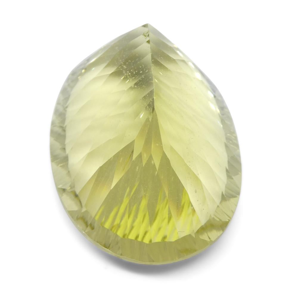 59.78ct Oval Lemon Citrine Fantasy/Fancy Cut In New Condition For Sale In Toronto, Ontario