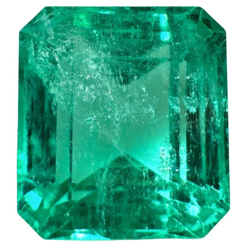 5,98 Quilates 10x9 Cristal Verde Limpio Esmeralda Colombiana - Talla Esmeralda Mayo