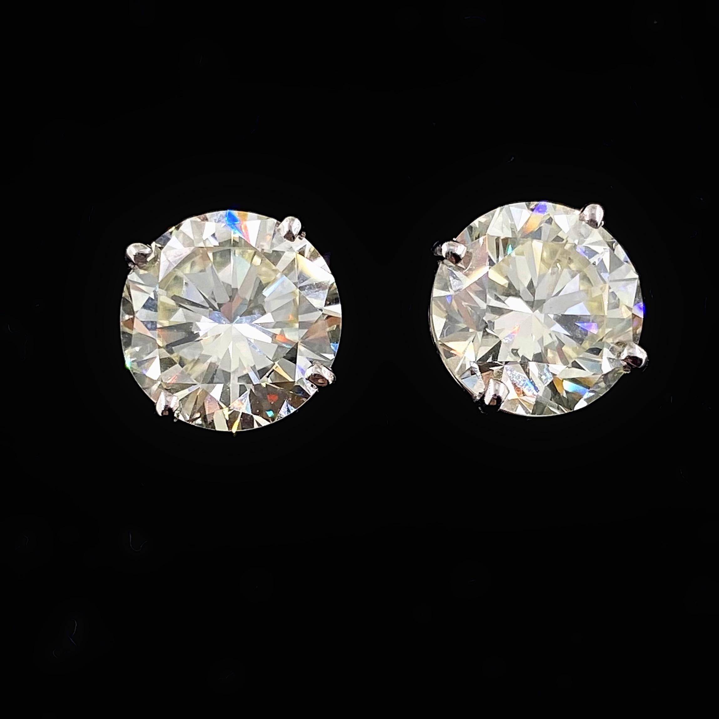 5.98 Tcw Round Brilliant Diamond Stud Earrings 14kt White Gold Retail $65, 000 7