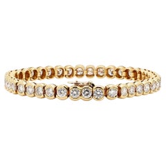 5.98ctw Round Diamond "C-Link" Tennis Bracelet