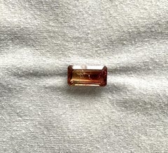 5.99 Carats Bi Color Peach Pink Tourmaline octagon Faceted cut stone Natural Gem