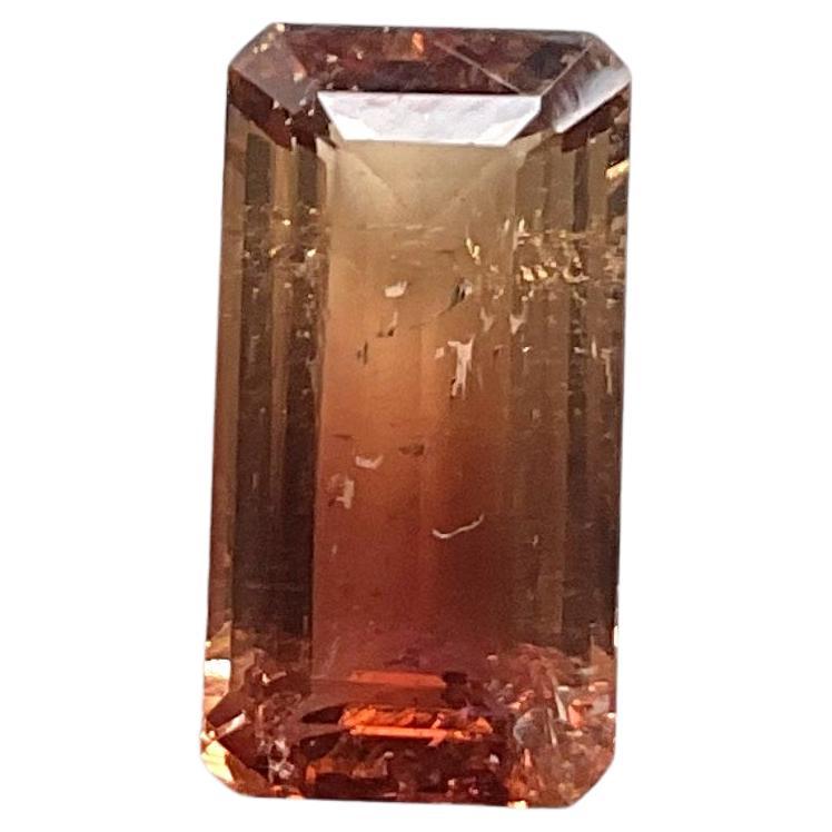 5,99 Karat Bi Farbe Pfirsich Rosa Turmalin Achteck Facettenschliff Stein Natural Gem