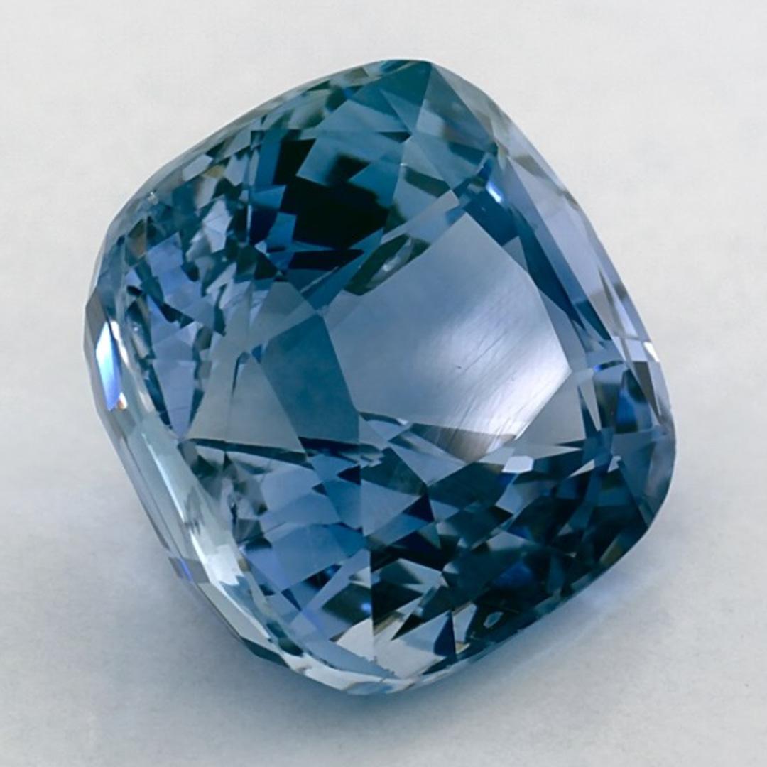 5.99 Ct Blue Sapphire Cushion Loose Gemstone (pierre précieuse en vrac) en vente 2