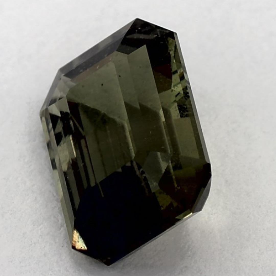 De las mujeres Gema suelta de zafiro verde octogonal de 5.99 qt en venta