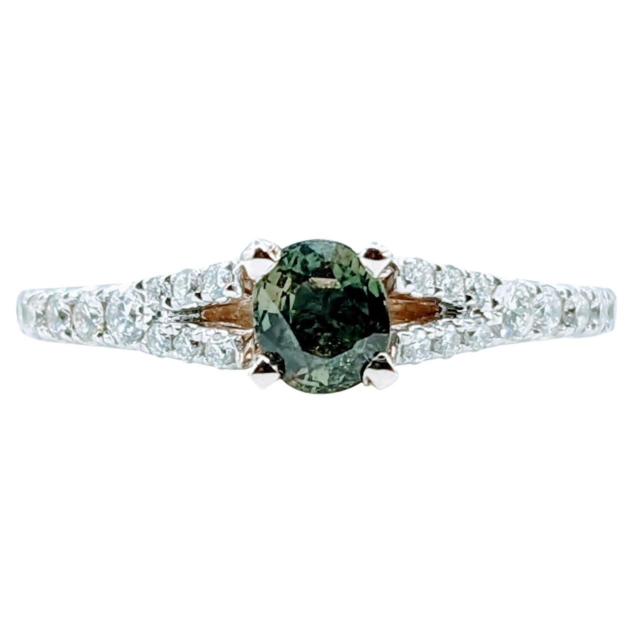 .59ct Alexandrite & Diamond Platinum/Yellow Gold Ring