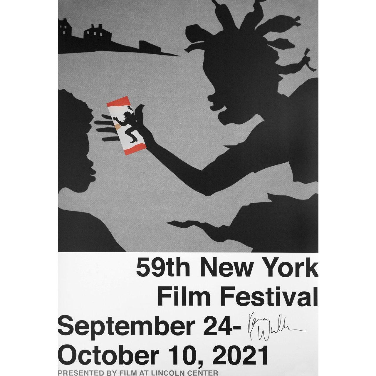 Original 2021 U.S. one sheet poster for the 1963 festival New York Film Festival. Signed by Kara Walker. Very Good-Fine condition, rolled. Please note: the size is stated in inches and the actual size can vary by an inch or more.
 