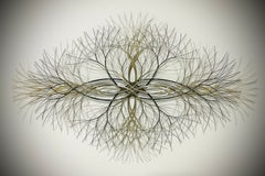 59"x36" Metal Wall Sculpture in Stainless, Bronze and Brass #745