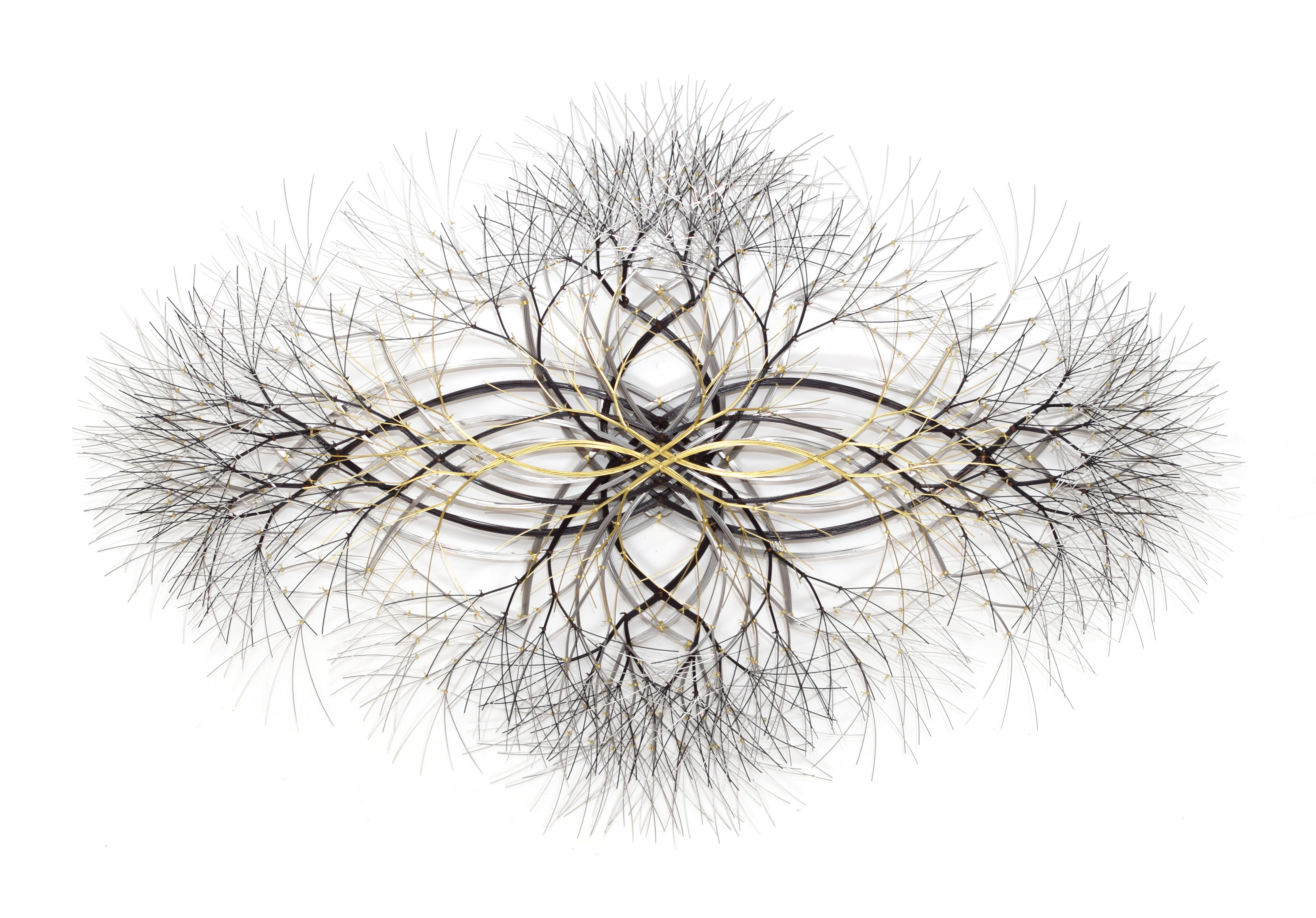 59"x39" Metal Wall Sculpture in Brass, Stainless, and Bronze #584a Available now