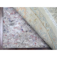 5'9 "x5'9" Ivoire Peshawar avec Heriz All Over Design Rugs en laine noués à la main