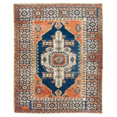 5.9x7.6 Ft Hand-Made Turkish Wool Area Rug, Modern Geometric Pattern Carpet