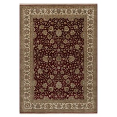5
9"x8
Red Wool
Silk Indo Tabriz All Over Design 300 KPSI Hand Knotted Rug